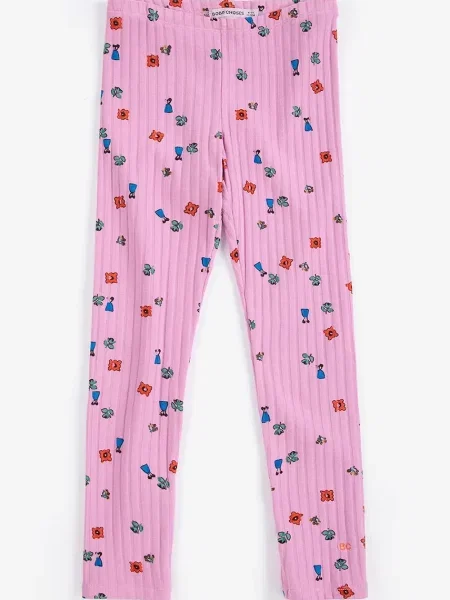 Bobo Choses legíny detské s elastanom Blossom ružová