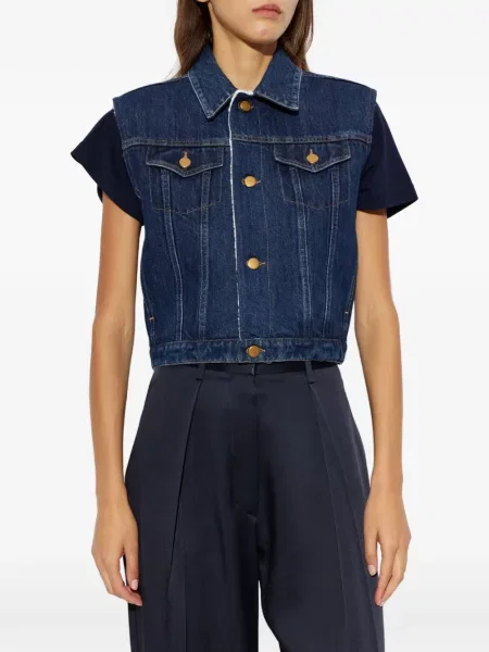 Vestă denim Jil Sander albastru