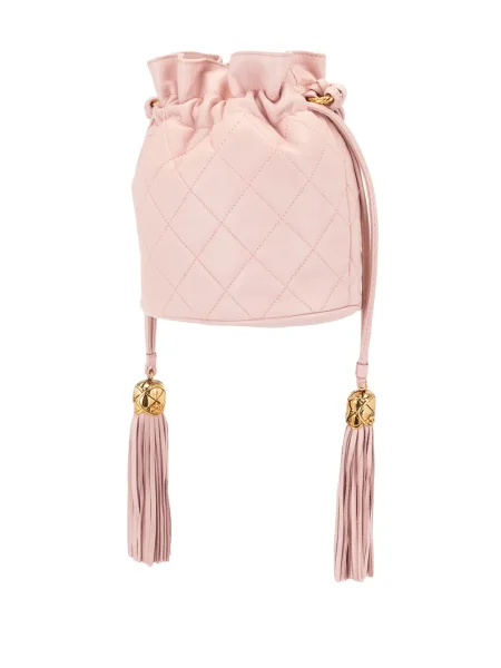 Stahovací šňůrka crossbody kabelka Chanel Pre-owned růžová
