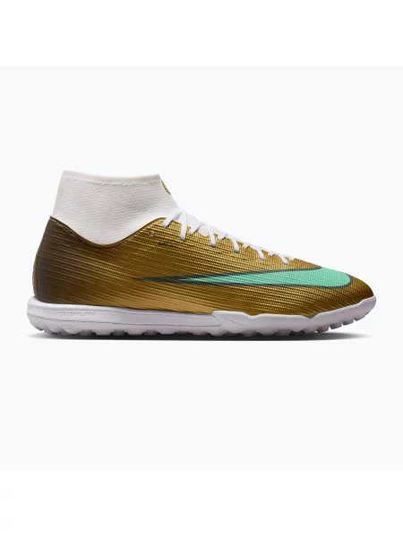 Încălțăminte de fotbal pentru bărbați Nike Mercurial Superfly 11 Academy "Kylian Mbappé" metallic gold/green glow verde