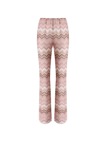 Pantaloni Missoni cu model piele de șarpe roz