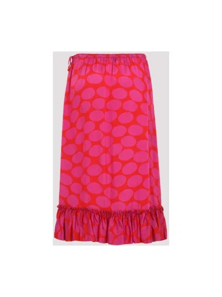 Spódnica midi Dries Van Noten różowa
