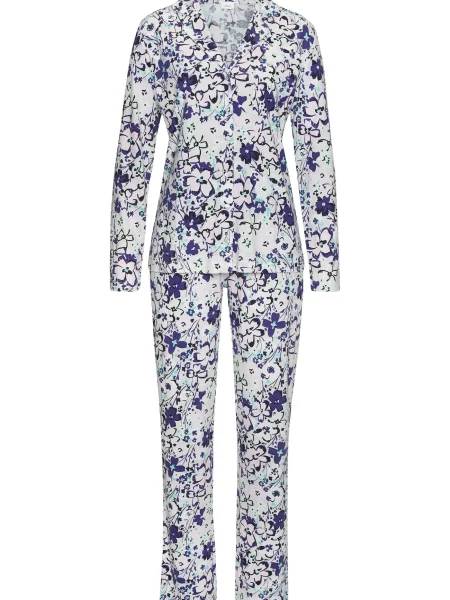 S.Oliver Pijama albastru pastel alb
