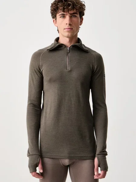 Devold bluza funkcyjna wełniana Expedition Merino brązowa