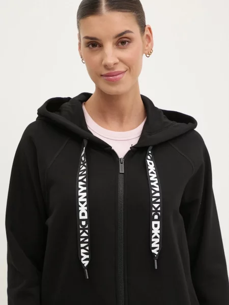 Bluză Dkny cu glugă negru