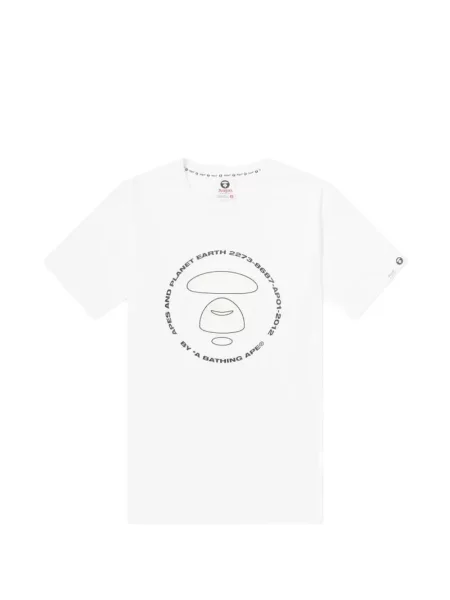 Tricou A Bathing Ape® cu autograf alb
