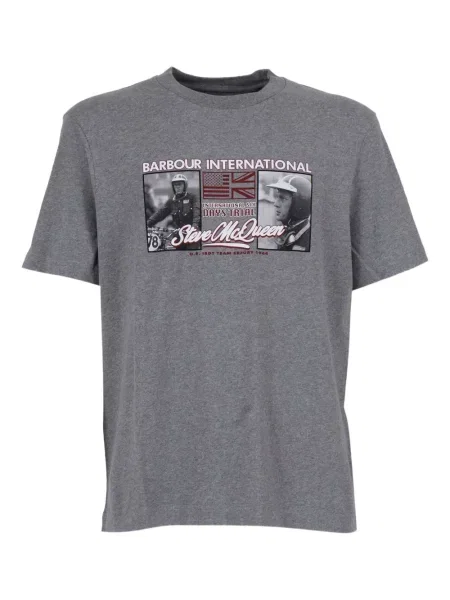 Tricou Barbour cu imagine gri