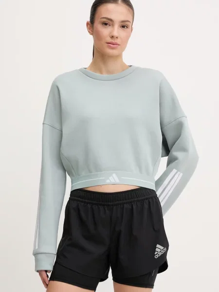 Tréninková mikina adidas Performance Hyperglam tyrkysová