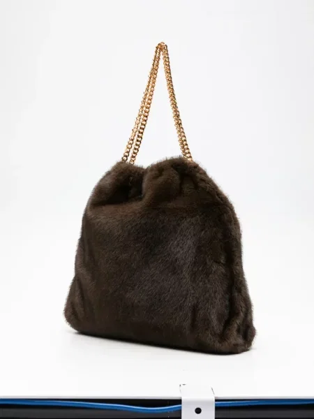 Colier Stella Mccartney cu blană maro