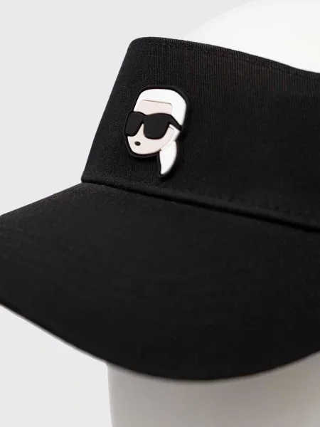 Кепка Karl Lagerfeld с аппликацией черная