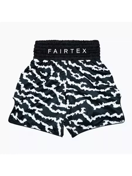 Spodenki bokserskie Fairtex Boxing Trunks "Crack" black/white białe