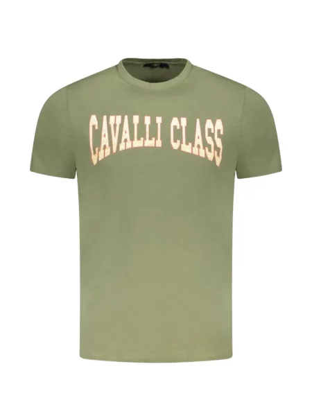 Tricou Cavalli Class cu imagine verde