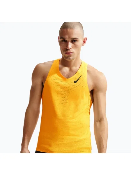 Tricou de alergare pentru bărbați Nike AeroSwift Dri-Fit ADV laser orange/black negru