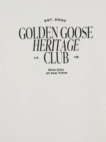 Tricou Golden Goose cu imagine alb