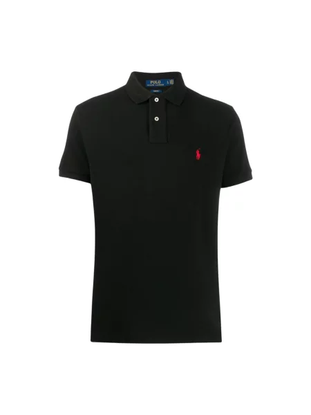 Lniana koszulka polo Polo Ralph Lauren czarna