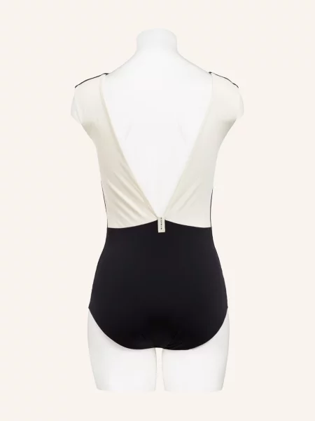 Mymarini High Neck Plavky Seabody K Obrácení / tmavě šedá / krémová černá