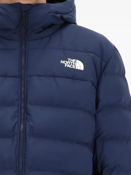 Geacă The North Face cu glugă albastru