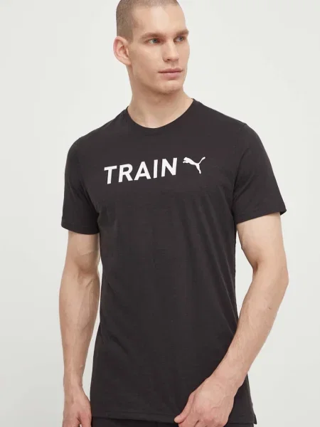 Тениска Puma с принт черно