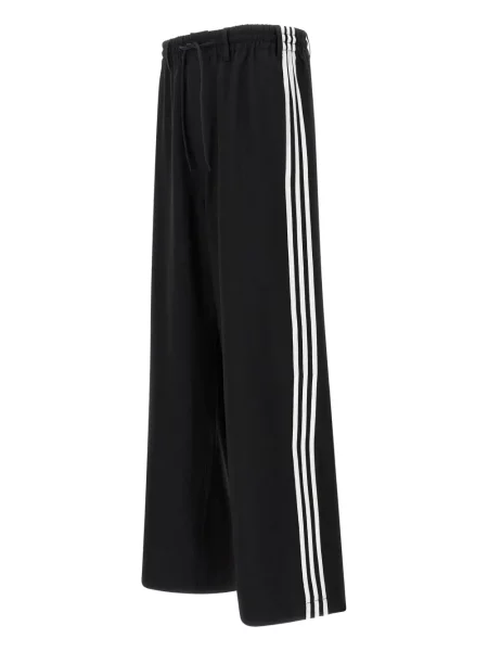 Pruhované kalhoty Y-3 Adidas černé
