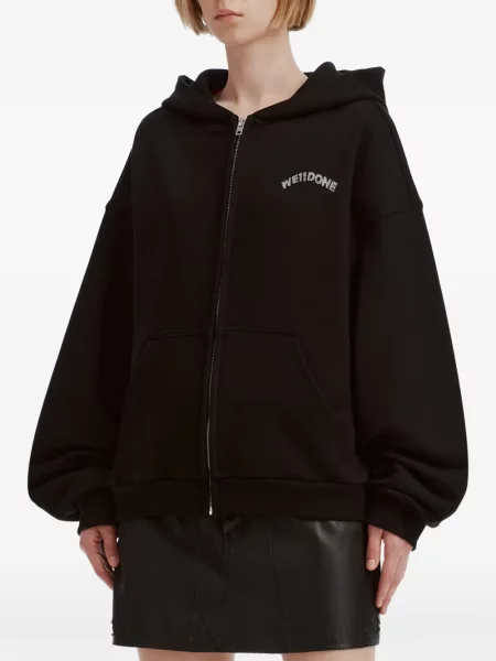 Αρκουδάκι hoodie We11done με σχέδιο μαύρο