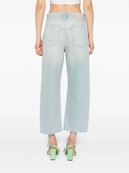 Blugi boyfriend Free People albastru