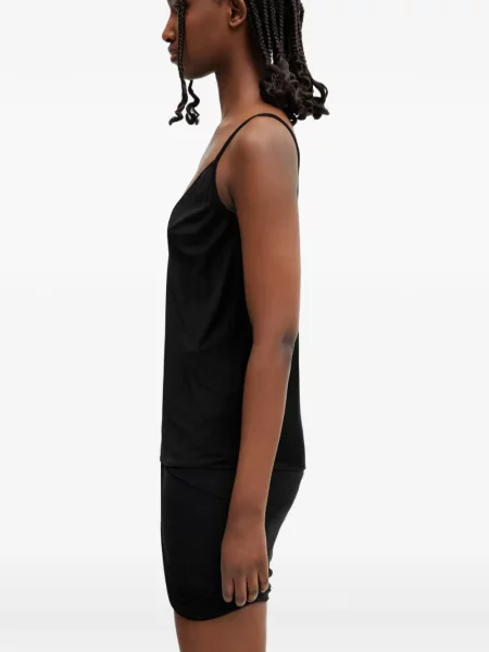 Презрамки топ Rick Owens Lilies с V-образно деколте черно