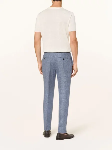 Reiss Oblekové Kalhoty Reef Slim Fit Ze Lnu modrá