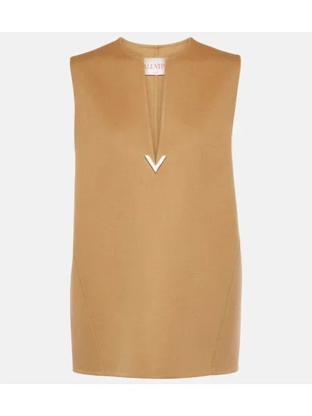 Top Valentino de lână maro