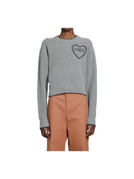 Sweter Chloe wełniany szary
