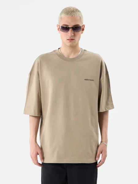 VAMOS CLO Tricou Lunaria bej negru