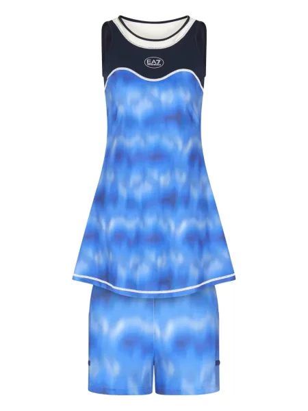 Rochie Ea7 Emporio Armani cu imagine cu imprimeu abstract tenis albastru