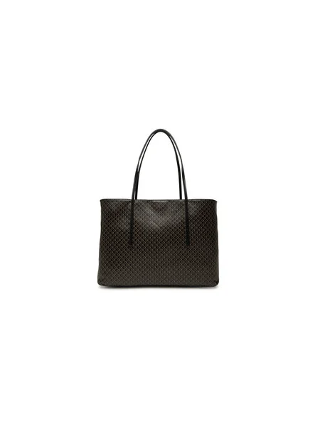 Shopper kabelka Calvin Klein s remienkami z ekologickej kože hnedá
