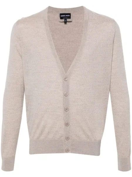 Cardigan Giorgio Armani de lână cu decolteu în V