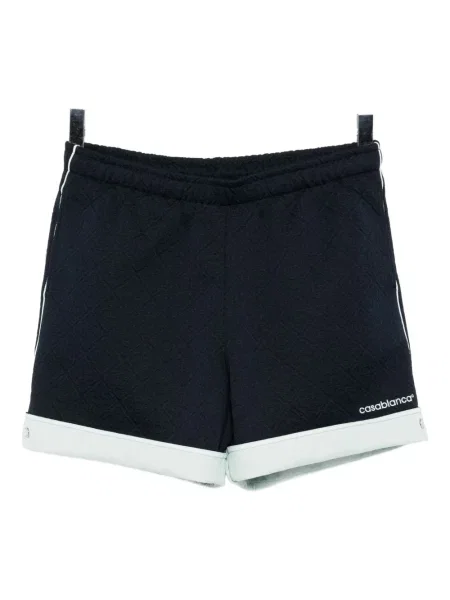 Pantaloni scurți Casablanca cu broderie albastru