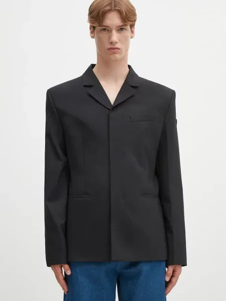 Sako s primjesom vune Office Attire za muškarce crna