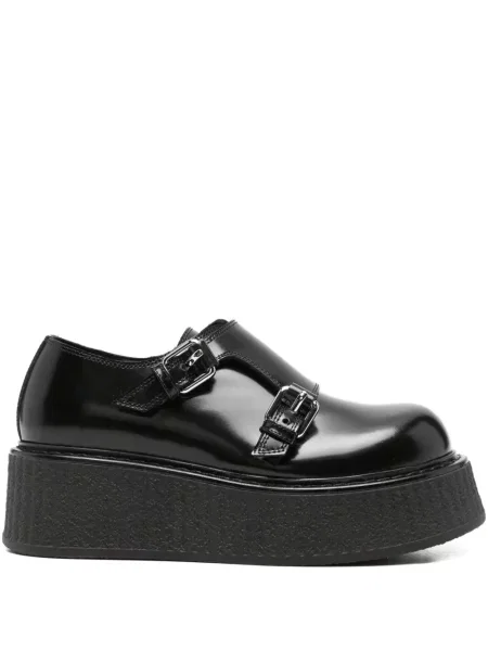 Pantofi loafer Moschino cu platformă cu cataramă negru