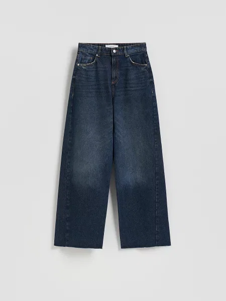 Reserved Джинси wide leg з прошиванням indigo jeans 