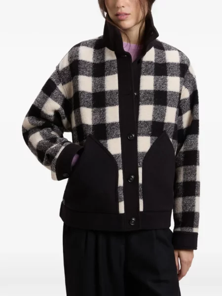Cardigan Woolrich în carouri negru