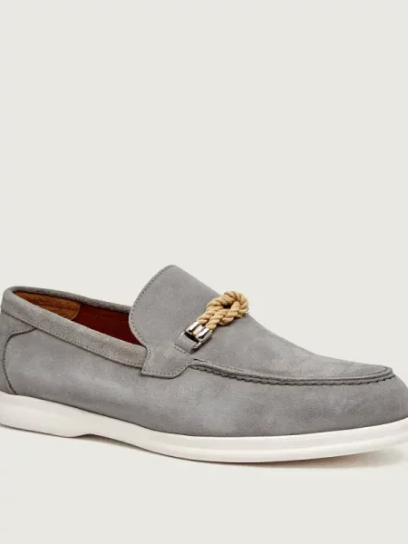 Doucal's Pantofi loafer | piele întoarsă gri