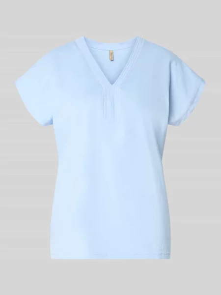 T-shirt z dekoltem w serek model DERBY' Soyaconcept