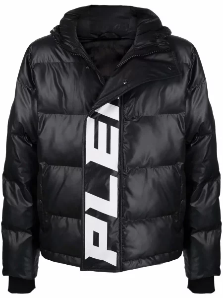 Geacă Philipp Plein cu glugă cu imagine negru