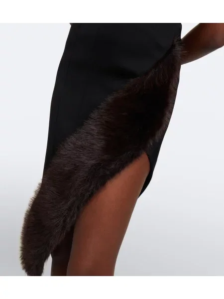 Rochie David Koma asimetrică negru