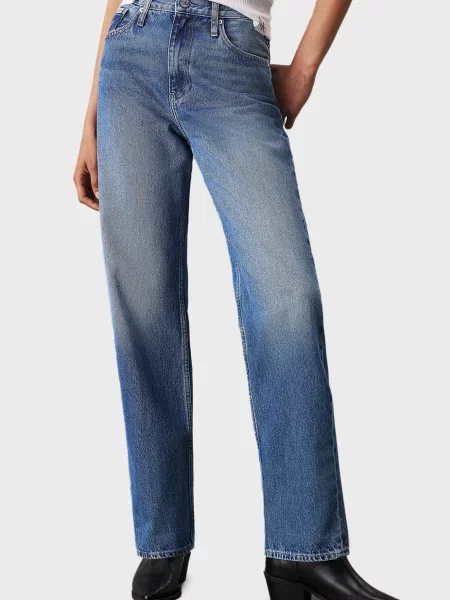 Джинси Calvin Klein Jeans з високою посадкою сині
