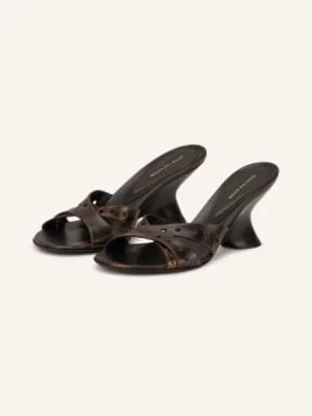 Dries Van Noten Mules tmavě hnědá