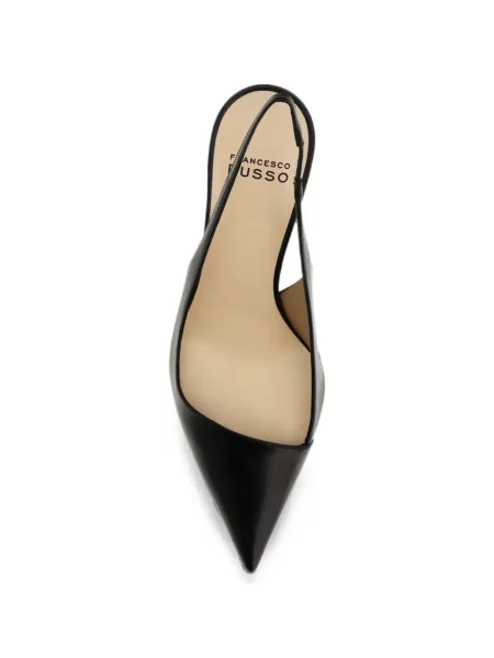 Pantofi cu toc Francesco Russo slingback negru