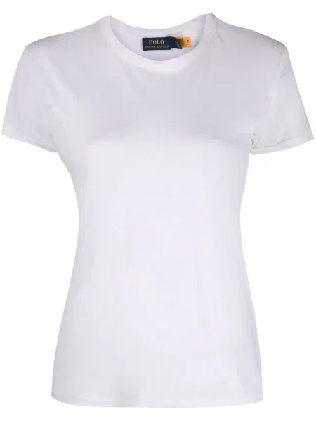 Dzianinowa krótka haftowana koszula Polo Ralph Lauren czarna