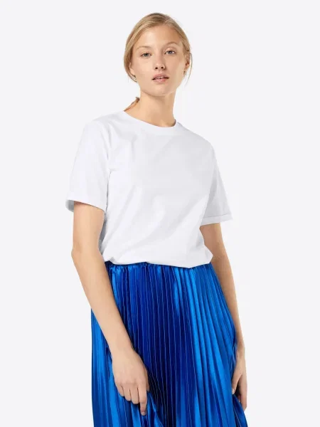 PIECES Tricou Ria' alb