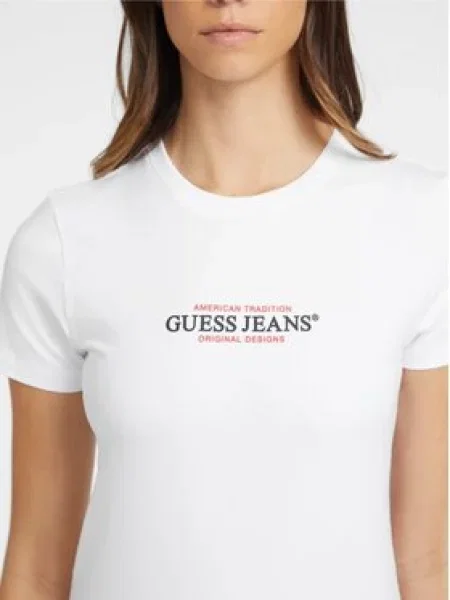 Tričko Guess Jeans bílé
