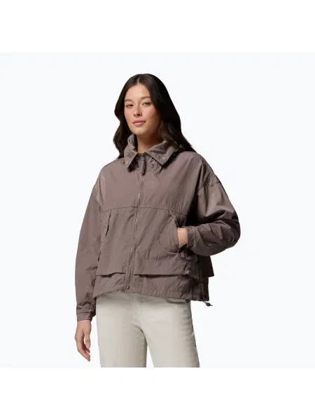 Női szélálló dzseki Columbia Paracutie II Windbreaker iron. Méret: L barna