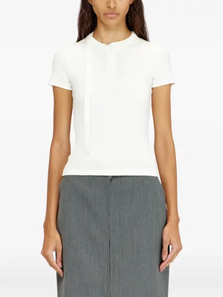 Top Diesel cu bretele alb